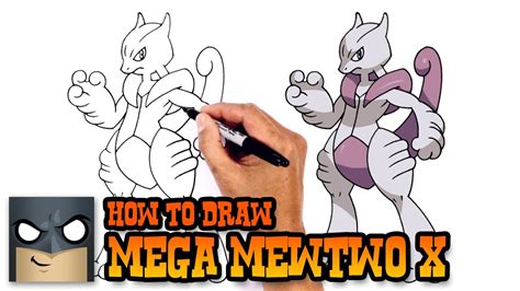 How to Draw Mega Mewtwo X .